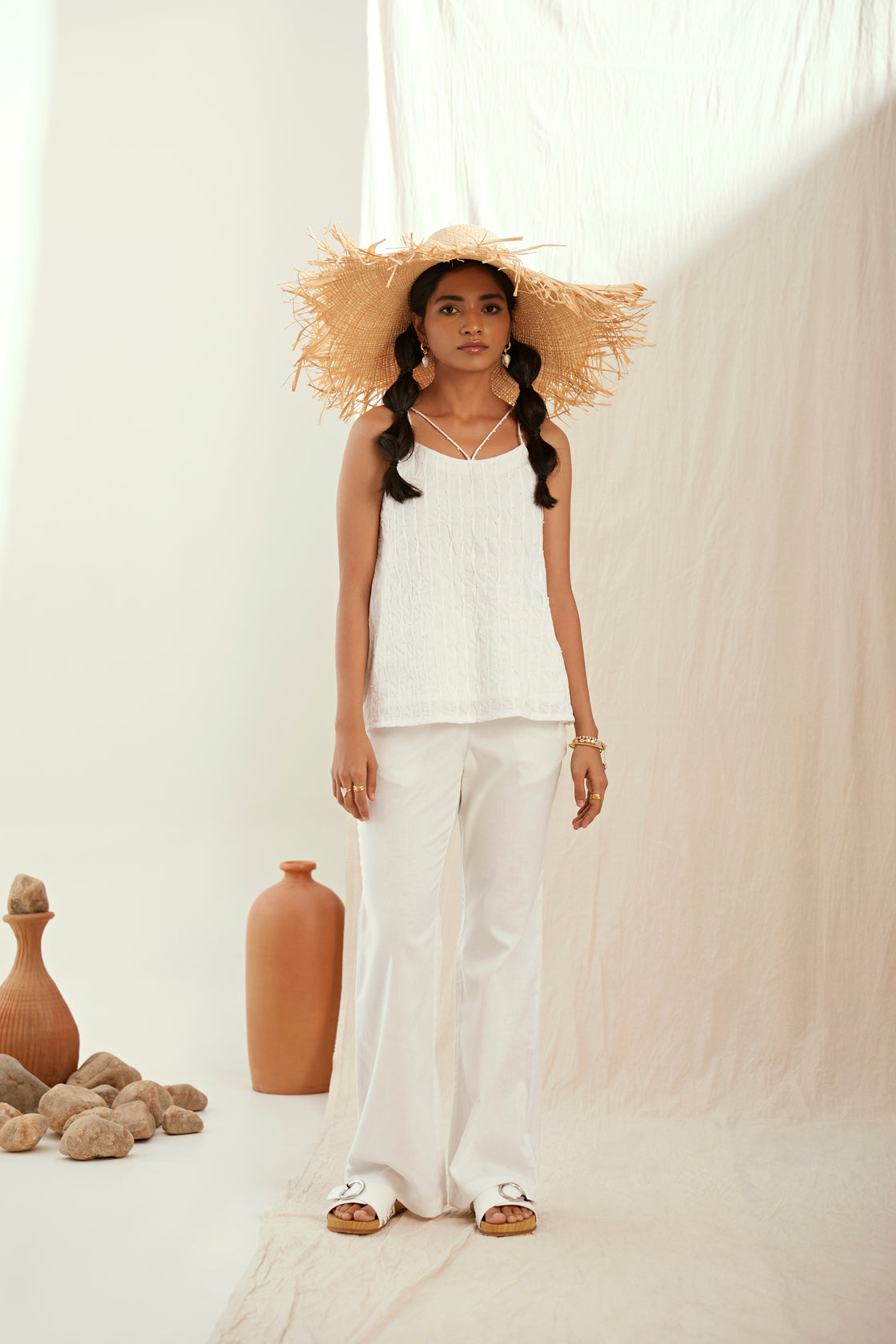 white cotton top