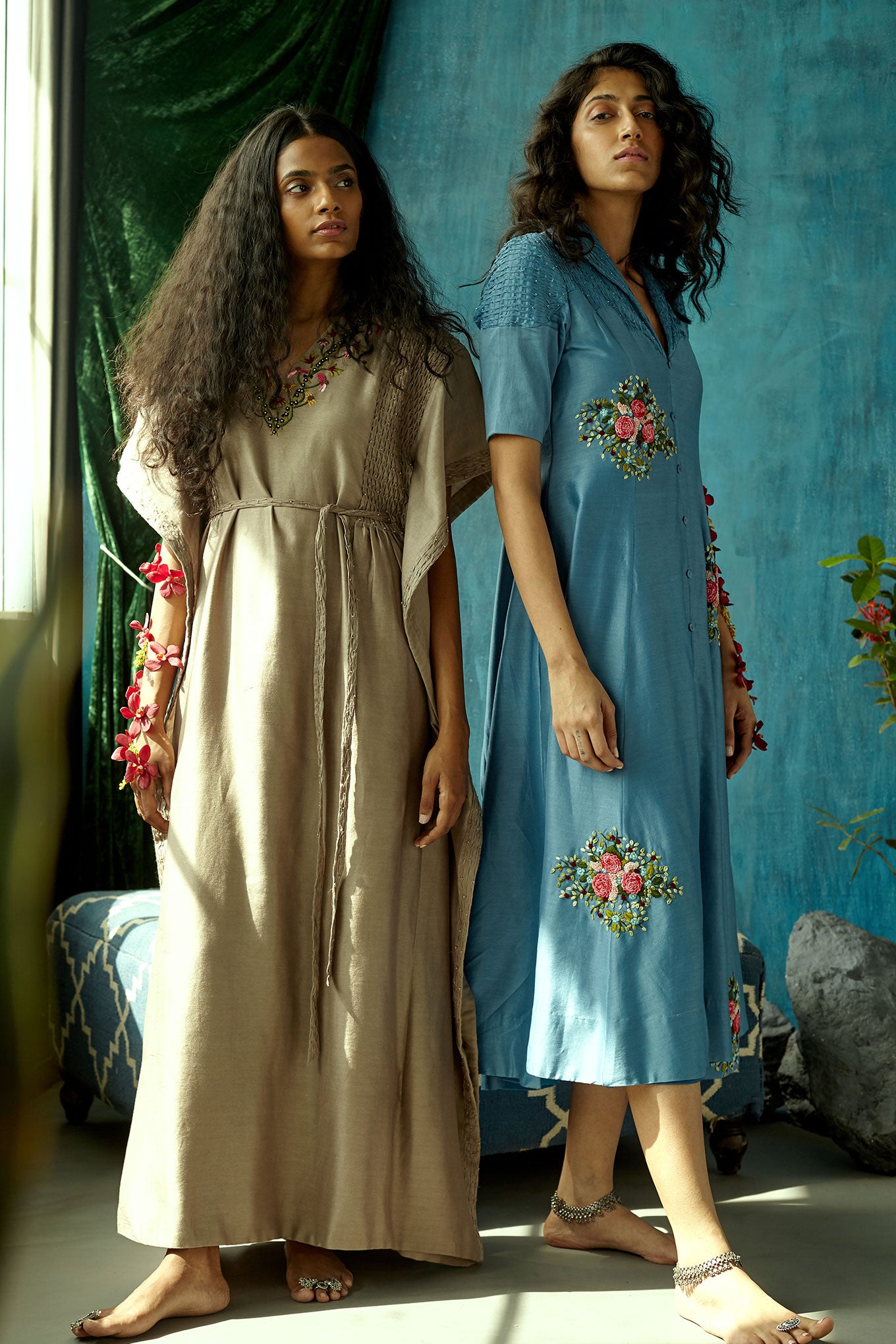 Orchid Daisy Kaftan dress