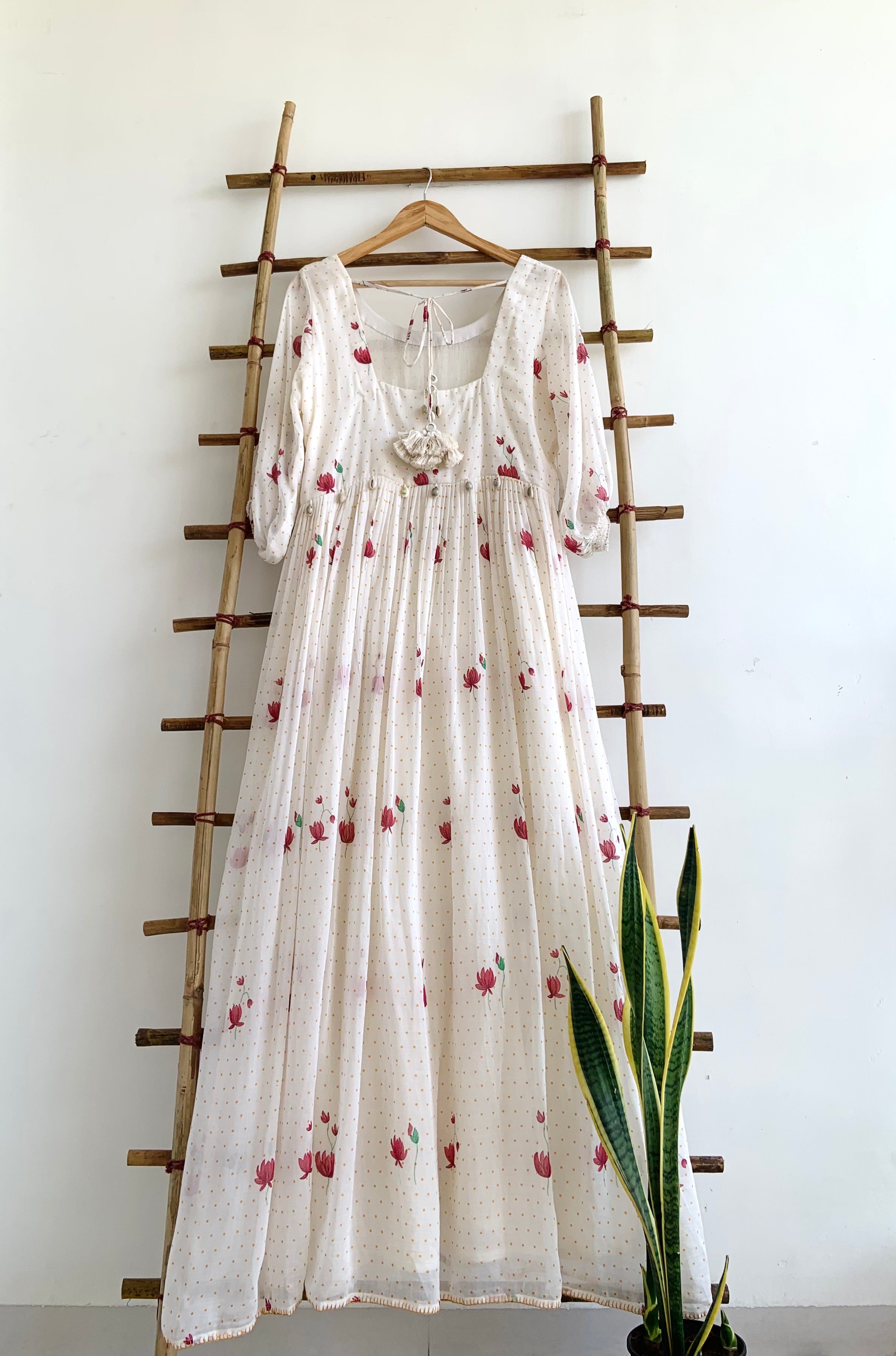 White Printed Dress