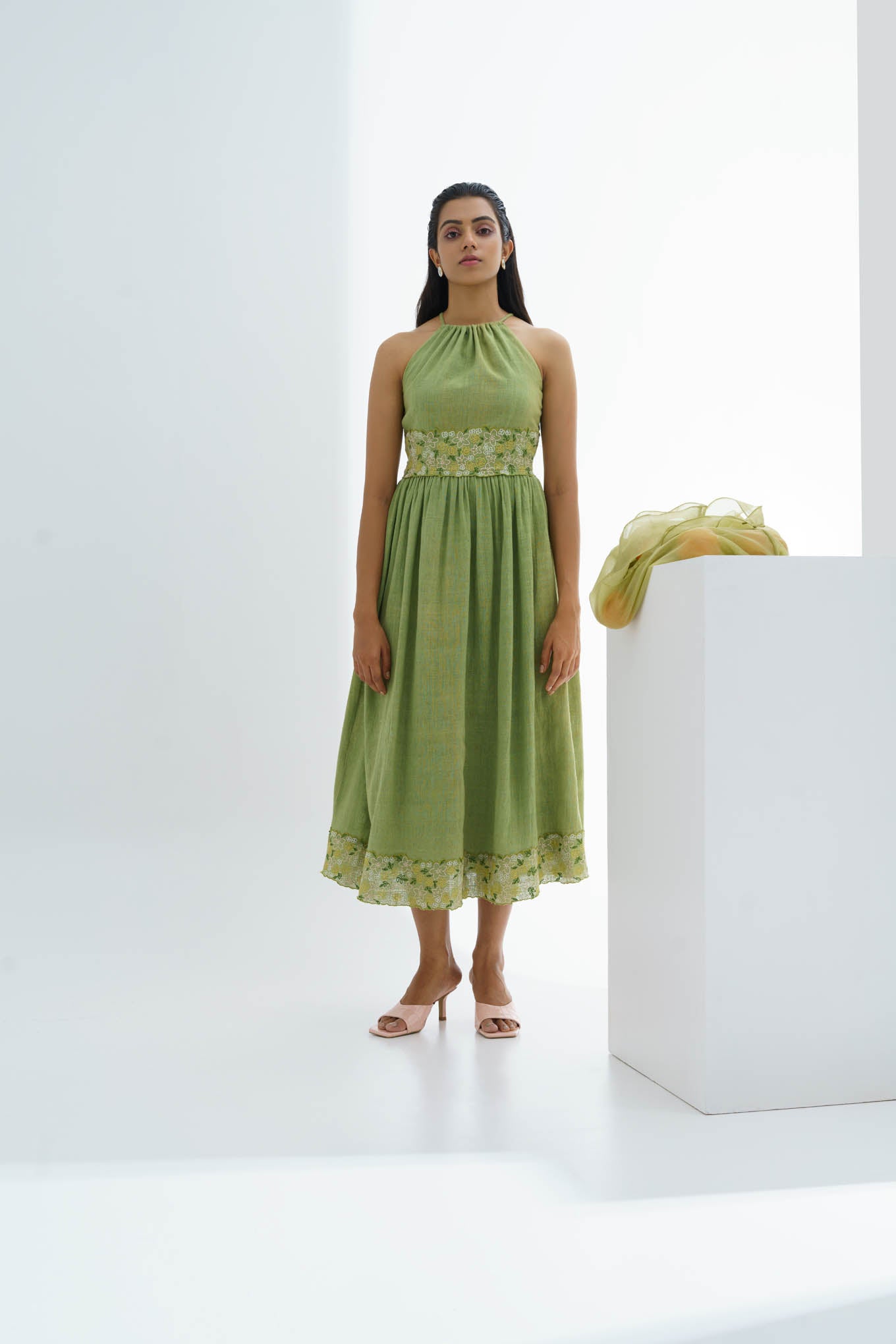 Lime flower dress