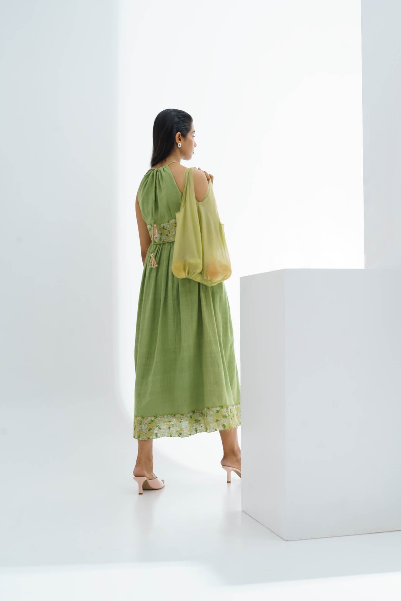 Lime flower dress