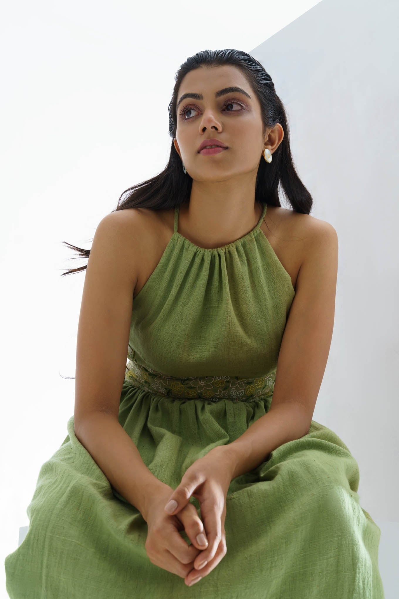 Lime flower dress