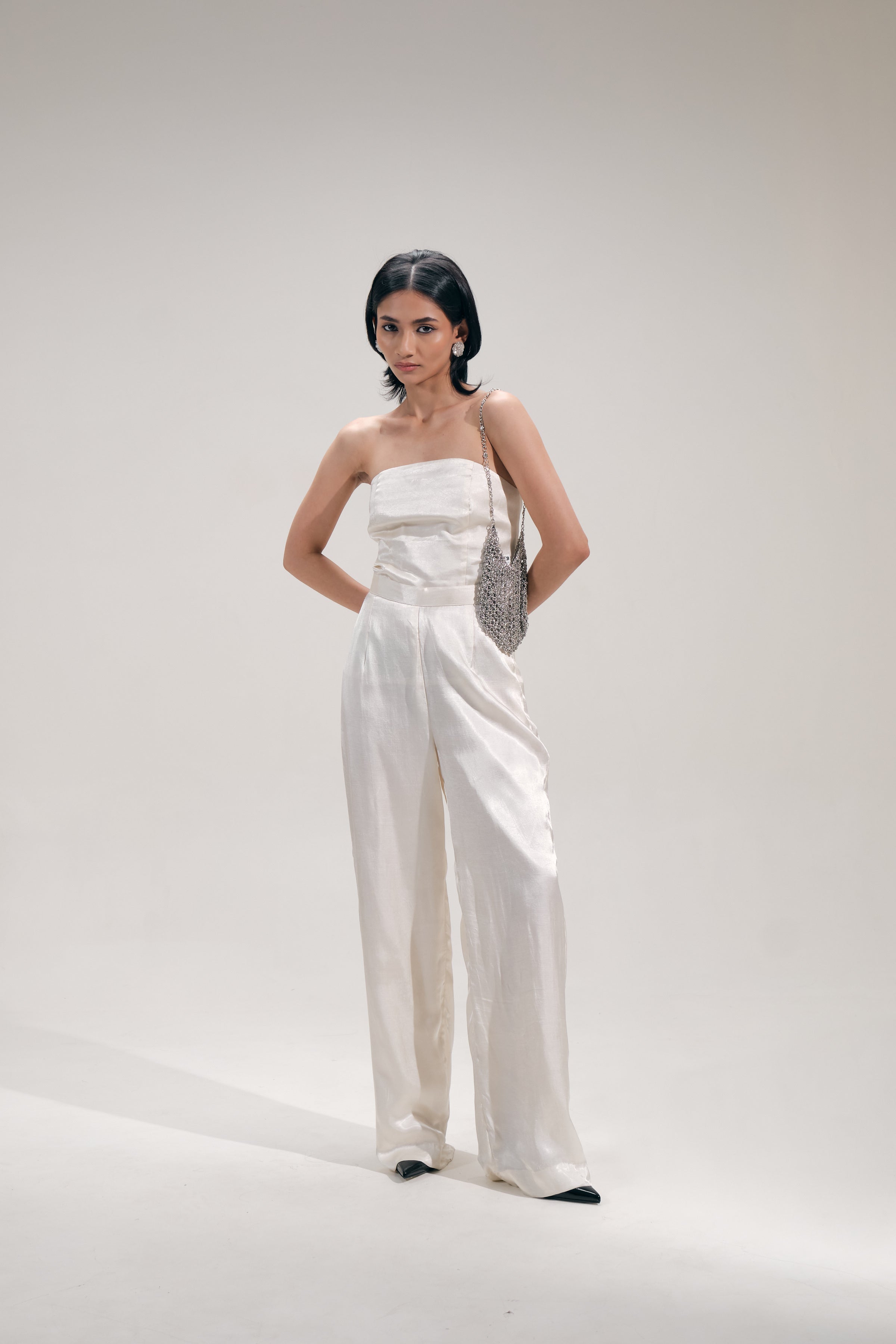 Lunar Satin Straight Pants