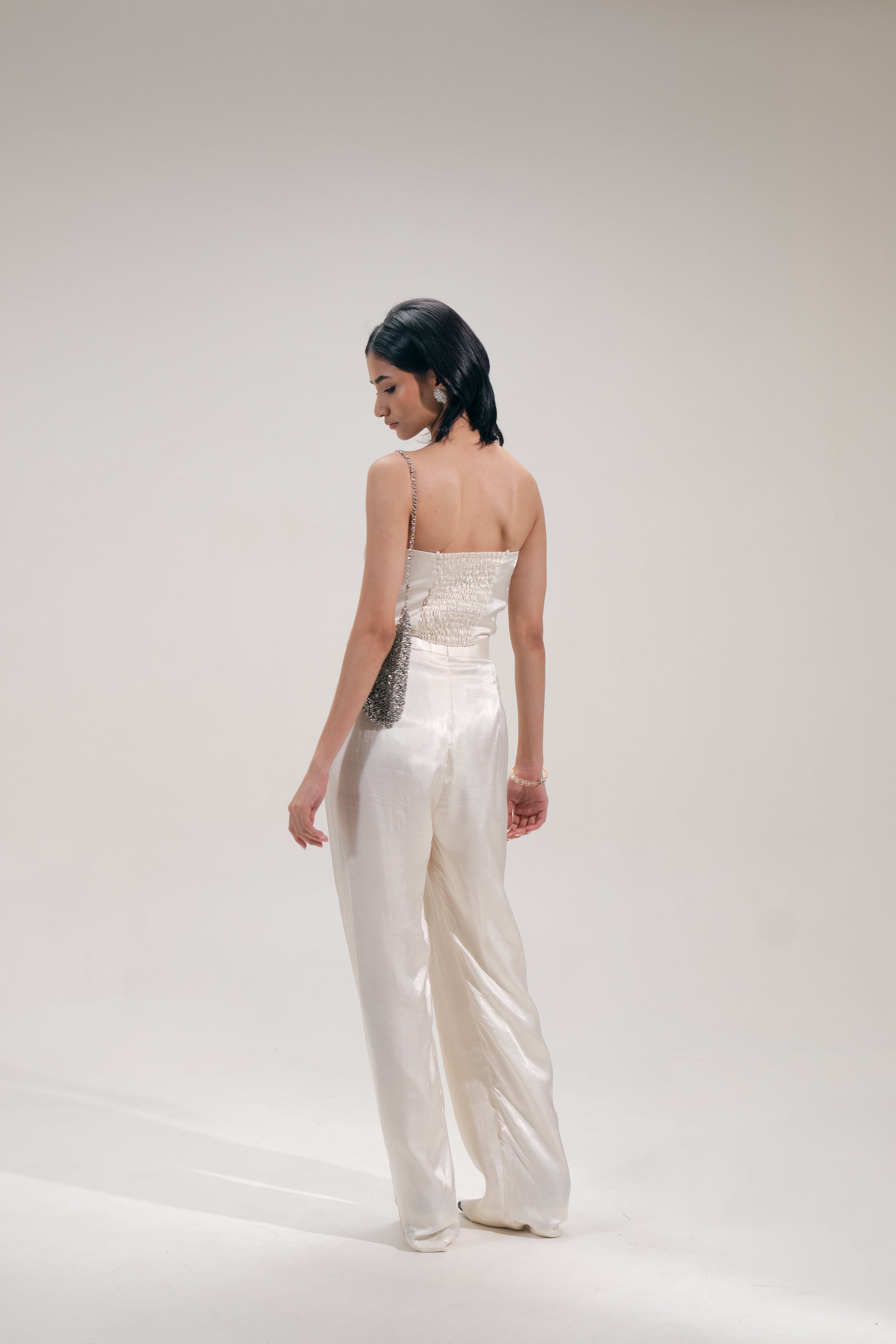 Lunar Satin Straight Pants