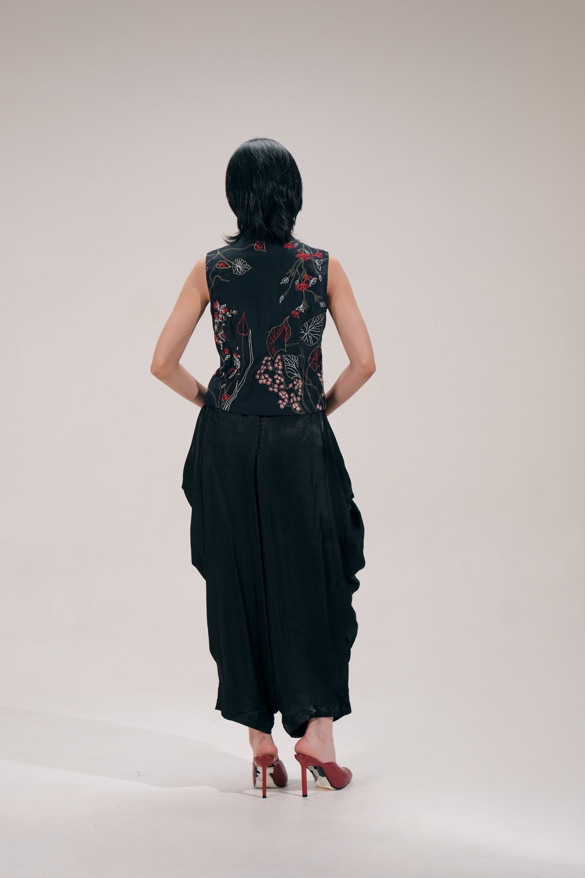 Satin Drape Dhoti Pants