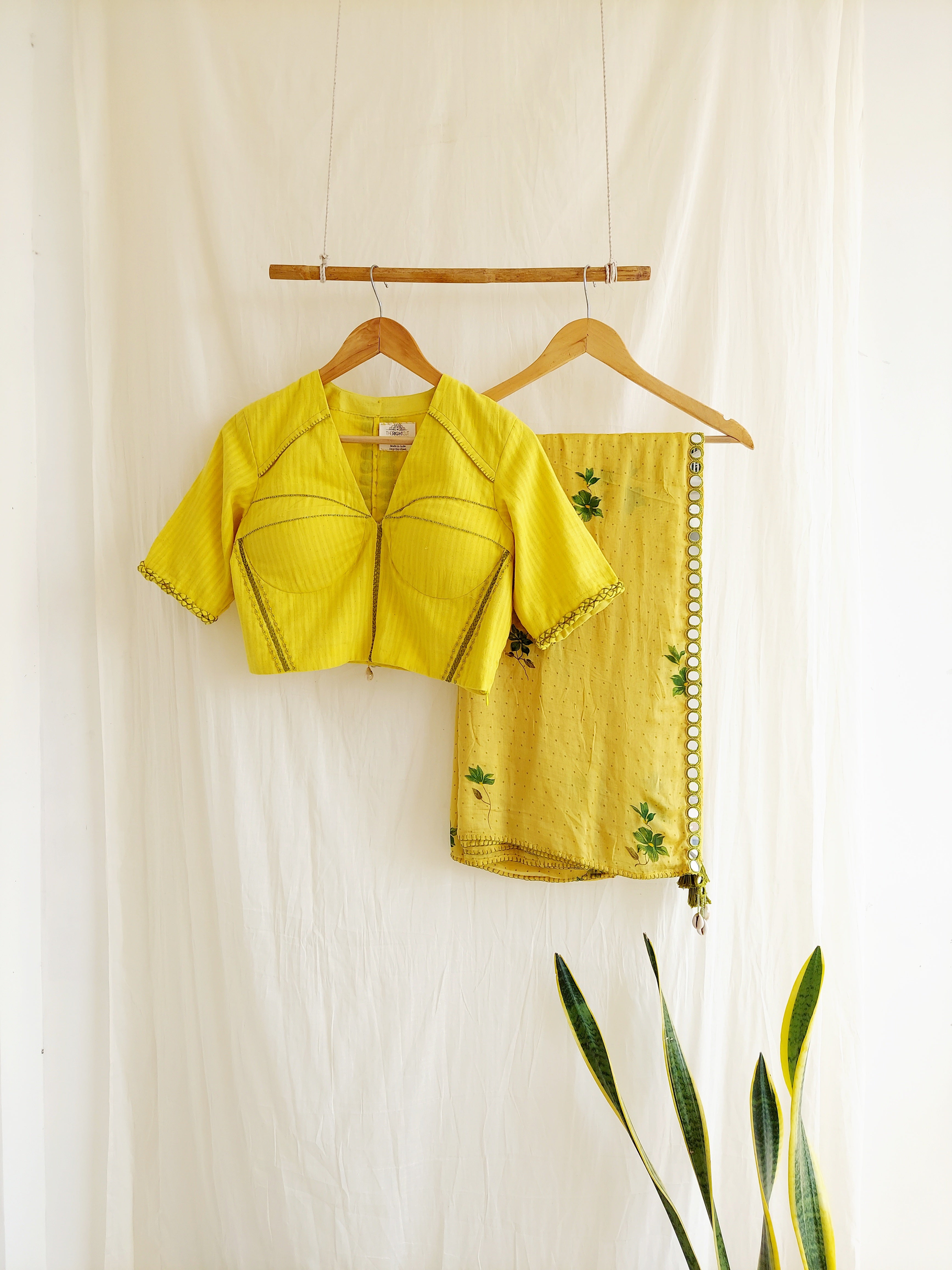 Sunset Jasmine Saree Blouse